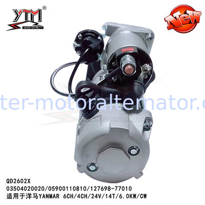 Starter motor 24V 6KW 14T for yanmar 6CH 6CX 4CH 12761077020 12769877010