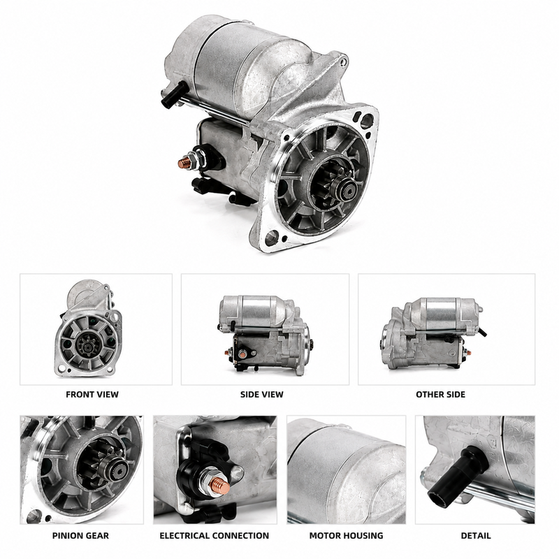 QDJ1201W 12V 1.4KW 9T Стартерный двигатель STN4121 для Denso Doosan DH35 Замена экскаватора, OEM Стартерный двигатель с OE 8941702050 8941702051